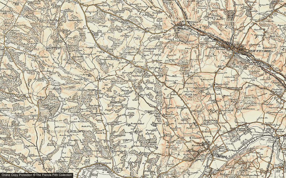 Old Map of Moor End, 1897-1898 in 1897-1898