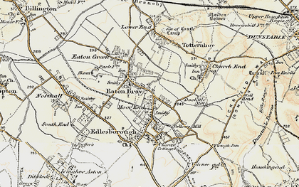 Old map of Moor End in 1898-1899