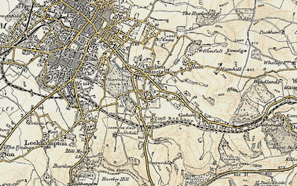 Old map of Moor End in 1898-1900