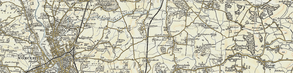 Old map of Moor End in 1899-1902