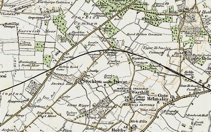 Old map of Moor End in 1903-1904