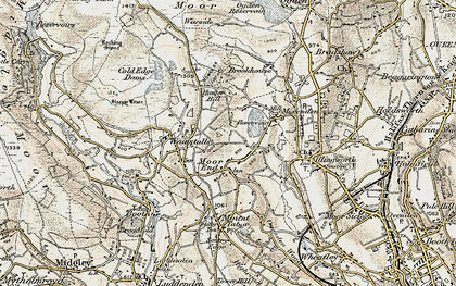 Old map of Moor End in 1903
