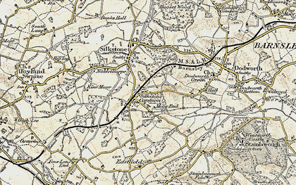 Old map of Moor End in 1903