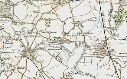 Old map of Moor End in 1903