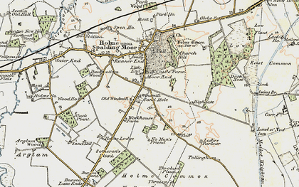Old map of Moor End in 1903