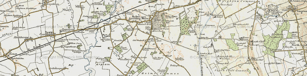 Old map of Moor End in 1903