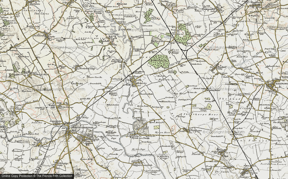 Old Map of Historic Map covering Brafferton Spring Wood in 1903-1904
