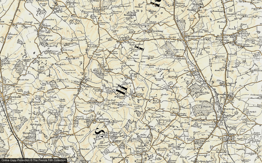 Old Map of Moor Green, 1898-1899 in 1898-1899