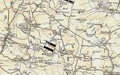 Old map of Moor Green in 1898-1899