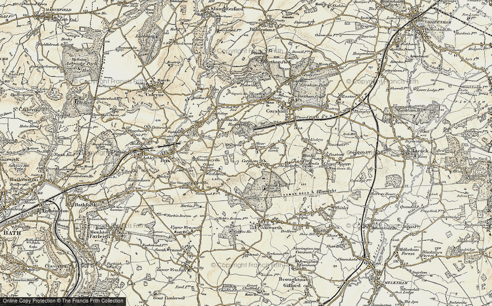 Old Map of Moor Green, 1899 in 1899