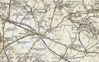 Old map of Moor Green in 1902