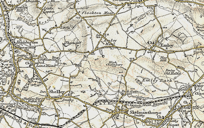 Old map of Emley Moor in 1903
