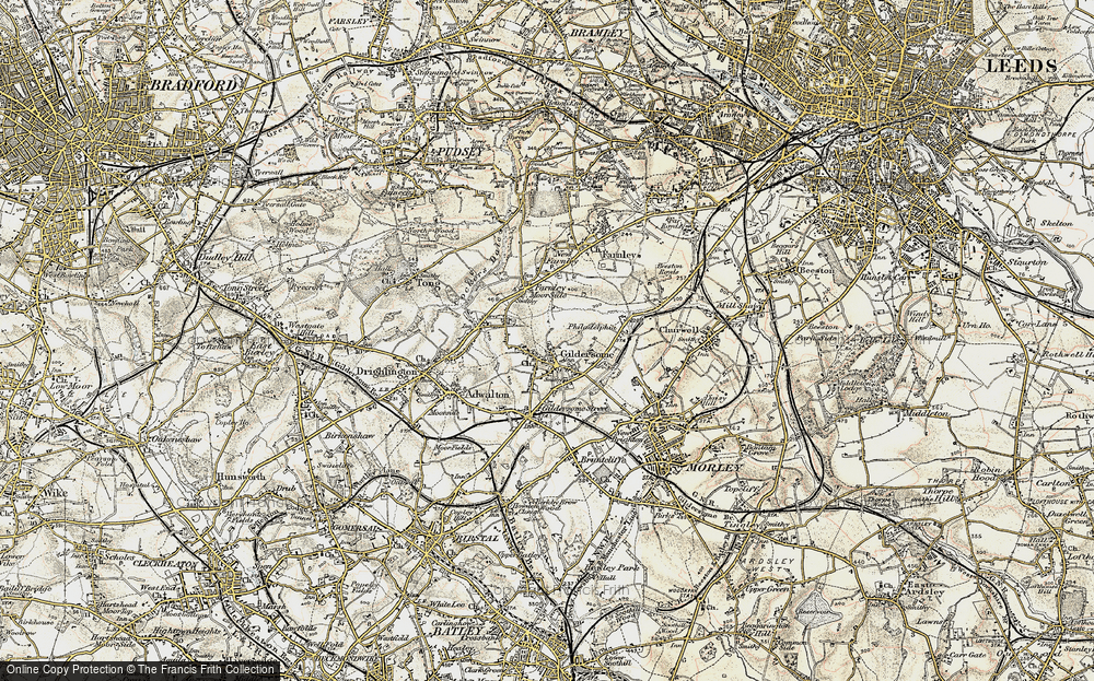 Old Map of Moor Head, 1903 in 1903