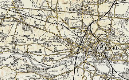 Old map of Moor Park in 1900-1901