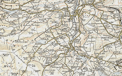 Old map of Moor Side in 1903-1904