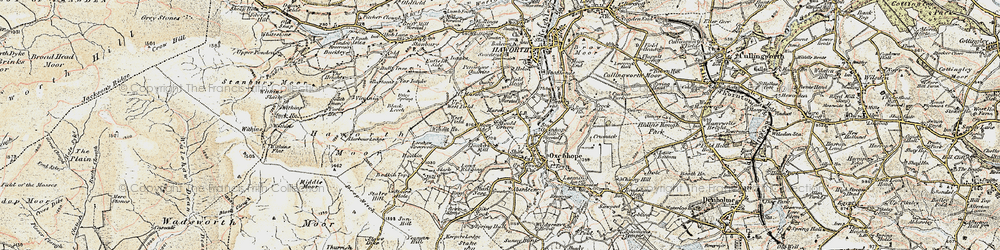 Old map of Moor Side in 1903-1904