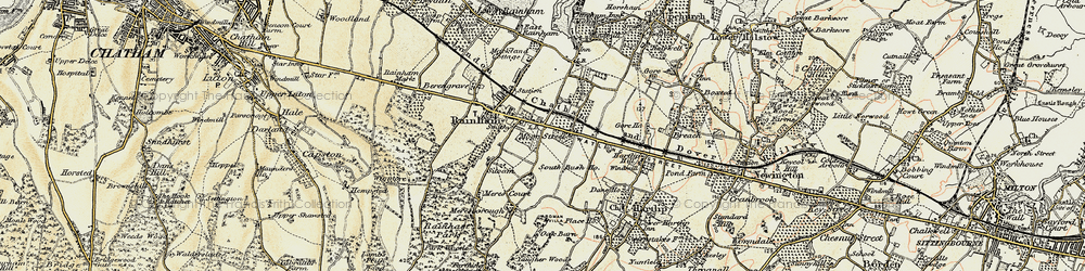 Old map of Moor Street in 1897-1898