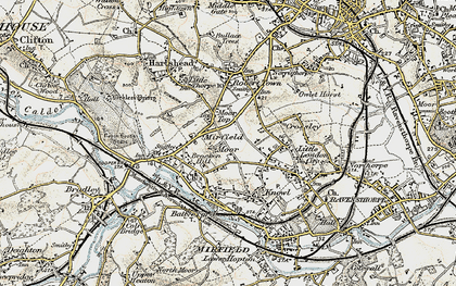 Old map of Mirfield Moor in 1903