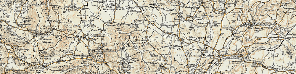 Old map of Moorbath in 1898-1899