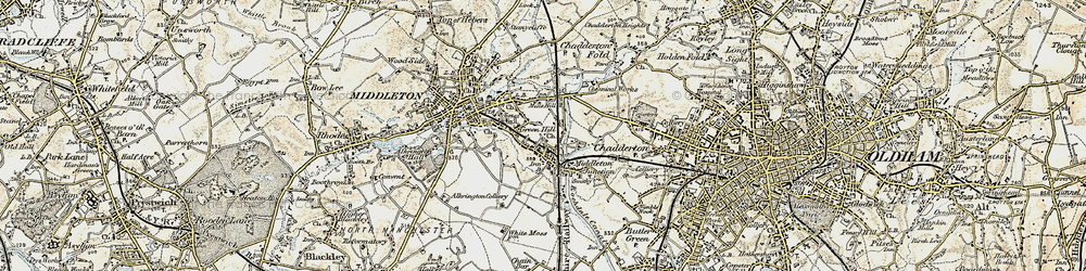 Old map of Moorclose in 1903