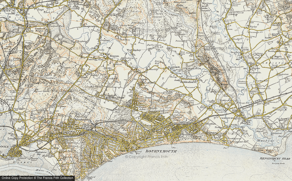 Old Map of Moordown, 1897-1909 in 1897-1909