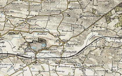 Old map of Moorend in 1901-1904