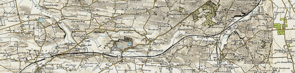 Old map of Moorend in 1901-1904