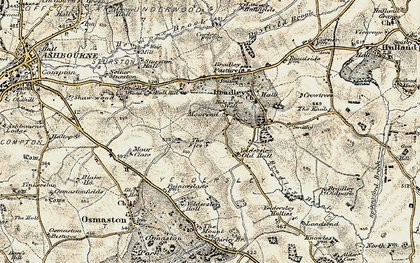 Old map of Bradley Moor in 1902