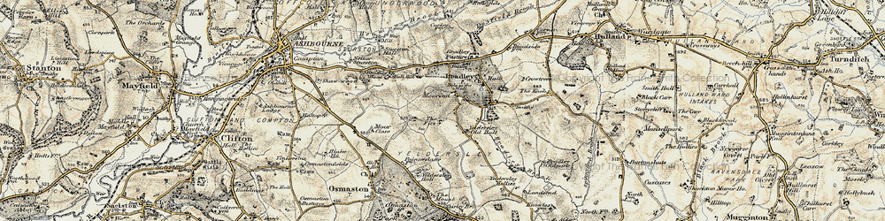 Old map of Bradley Moor in 1902