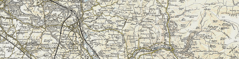 Old map of Moorend in 1903