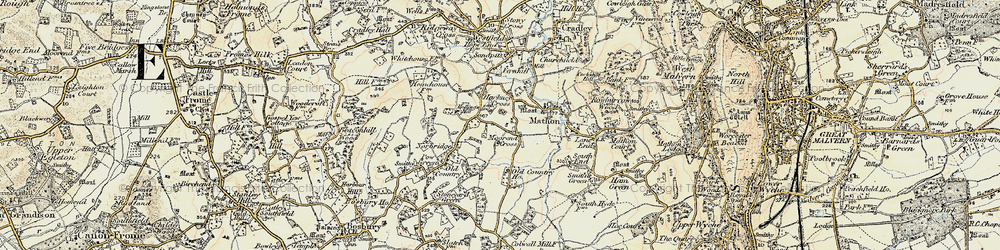 Old map of Moorend Cross in 1899-1901