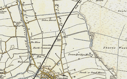 Old map of Moorends in 1903