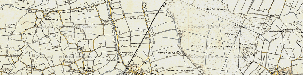 Old map of Moorends in 1903