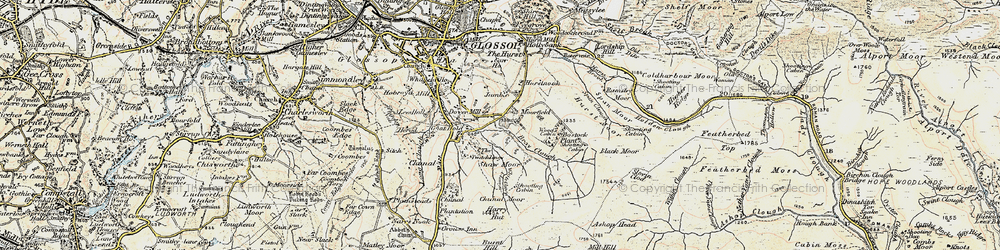Old map of Within Clough in 1903