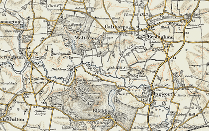 Old map of Moorgate in 1901-1902