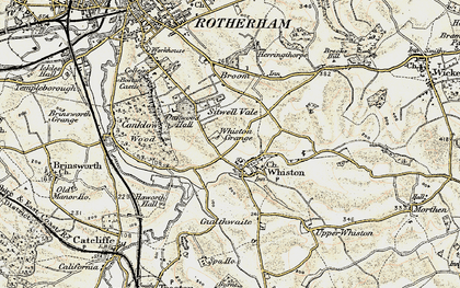Old map of Moorgate in 1903