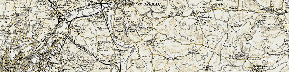 Old map of Moorgate in 1903