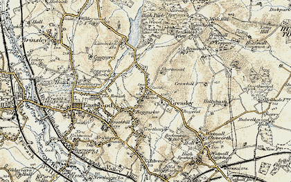 Old map of Moorgreen in 1902