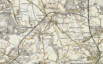 Old map of Moorhaigh in 1902-1903