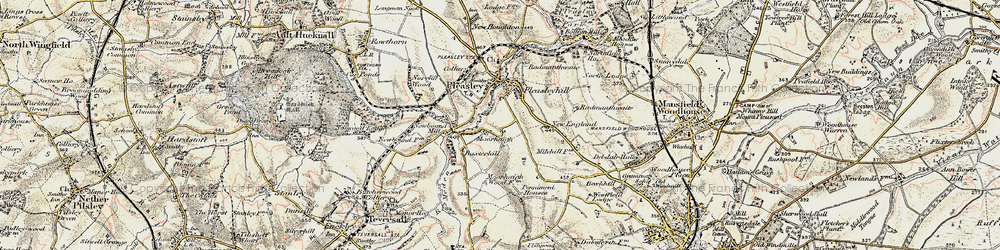 Old map of Moorhaigh in 1902-1903