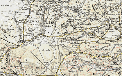 Old map of Burrs Wood in 1902-1903