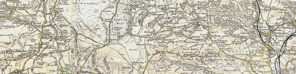 Old map of Moorhall in 1902-1903