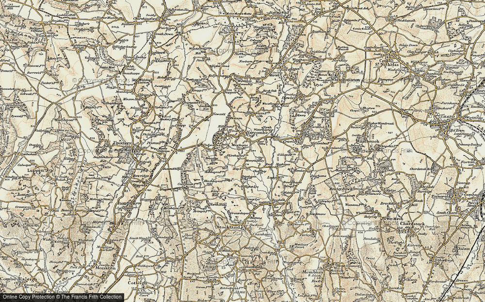 Old Map of Moorhayne, 1898-1900 in 1898-1900
