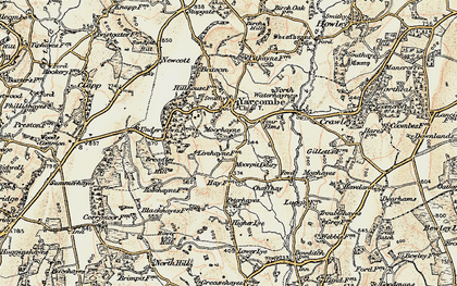 Old map of Moorhayne in 1898-1900
