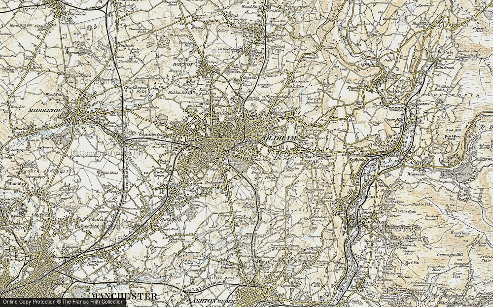 Old Map of Moorhey, 1903 in 1903