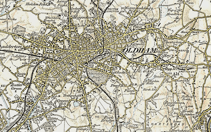 Old map of Moorhey in 1903