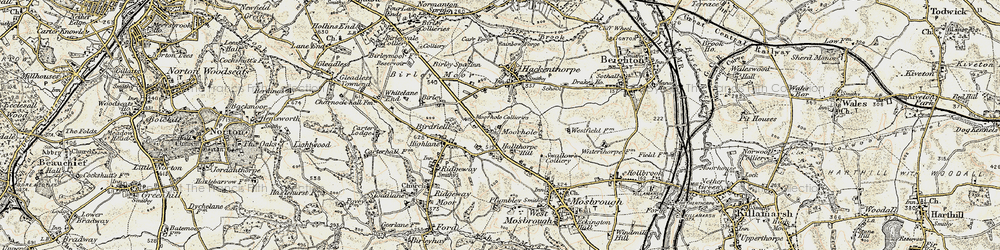 Old map of Moorhole in 1902-1903