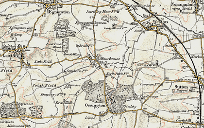 Old map of Moorhouse in 1902-1903