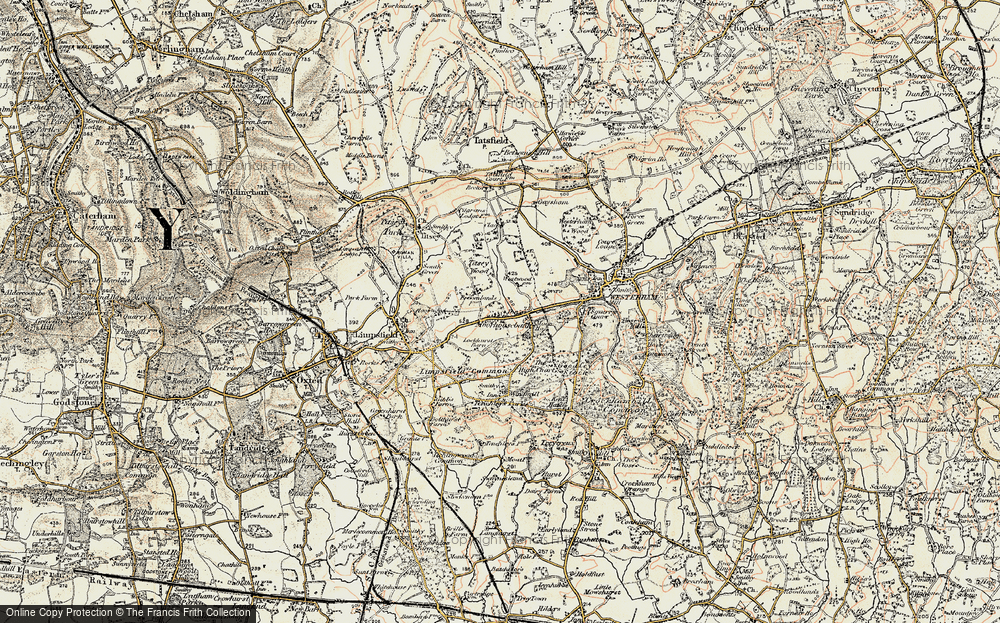 Old Map of Historic Map covering Titsey Wood in 1898-1902