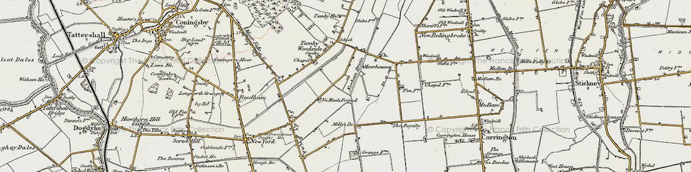 Old map of Moorhouses in 1902-1903